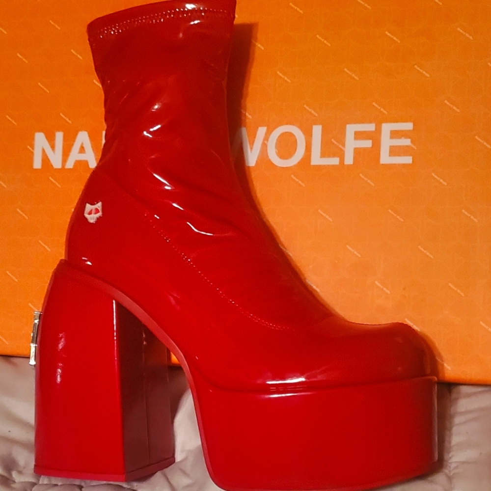 Naked wolfe Stretch Sugar Red boots